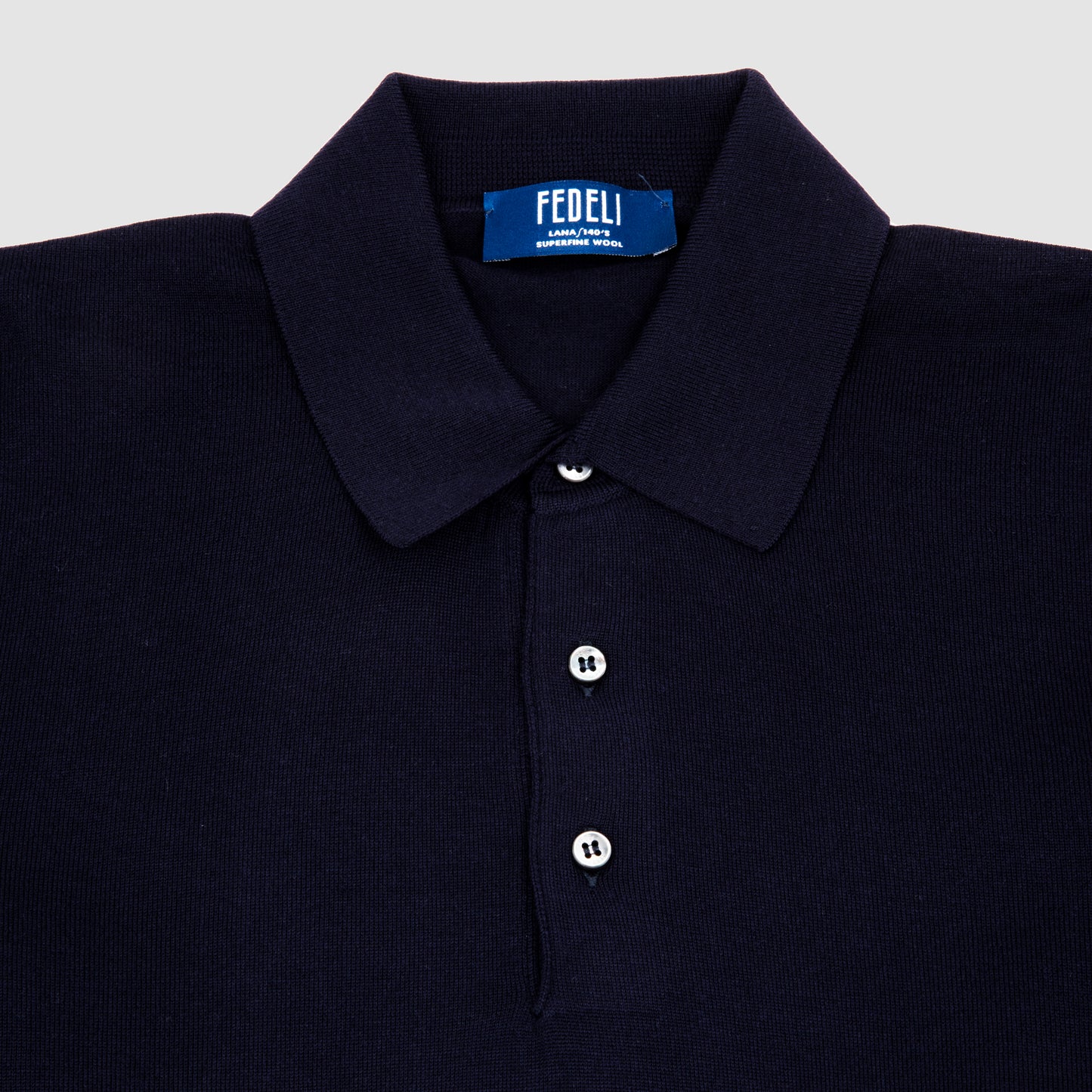 The Sportman Long Sleeve Polo Sweater Navy