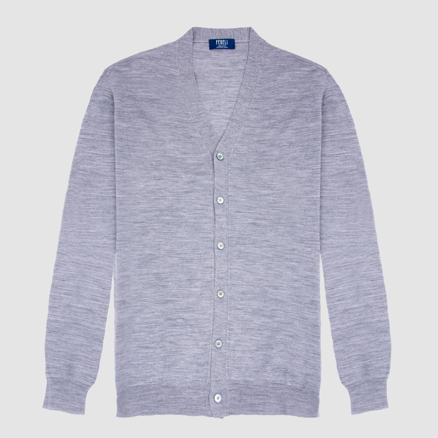 Wool Button Cardigan Grey