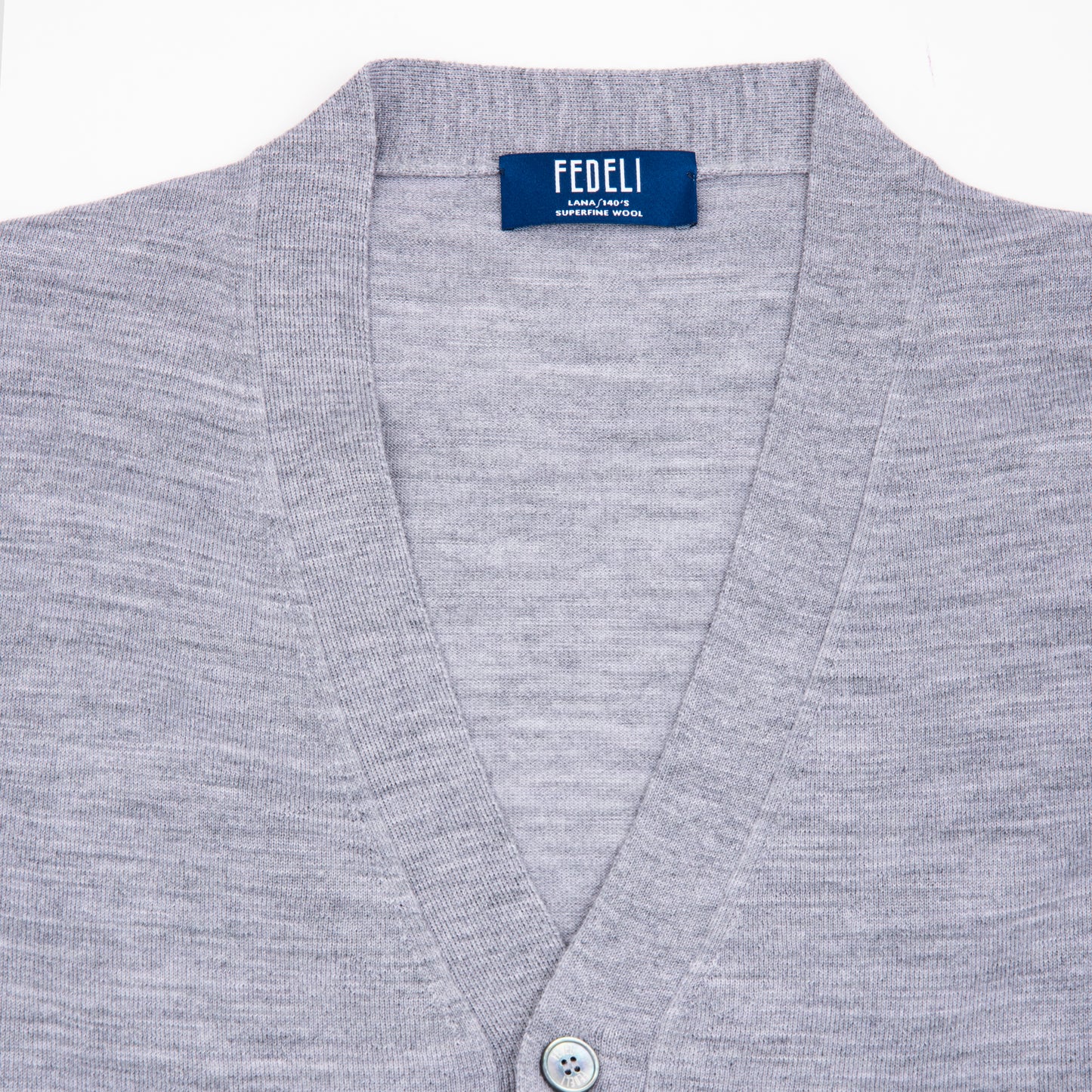 Wool Button Cardigan Grey