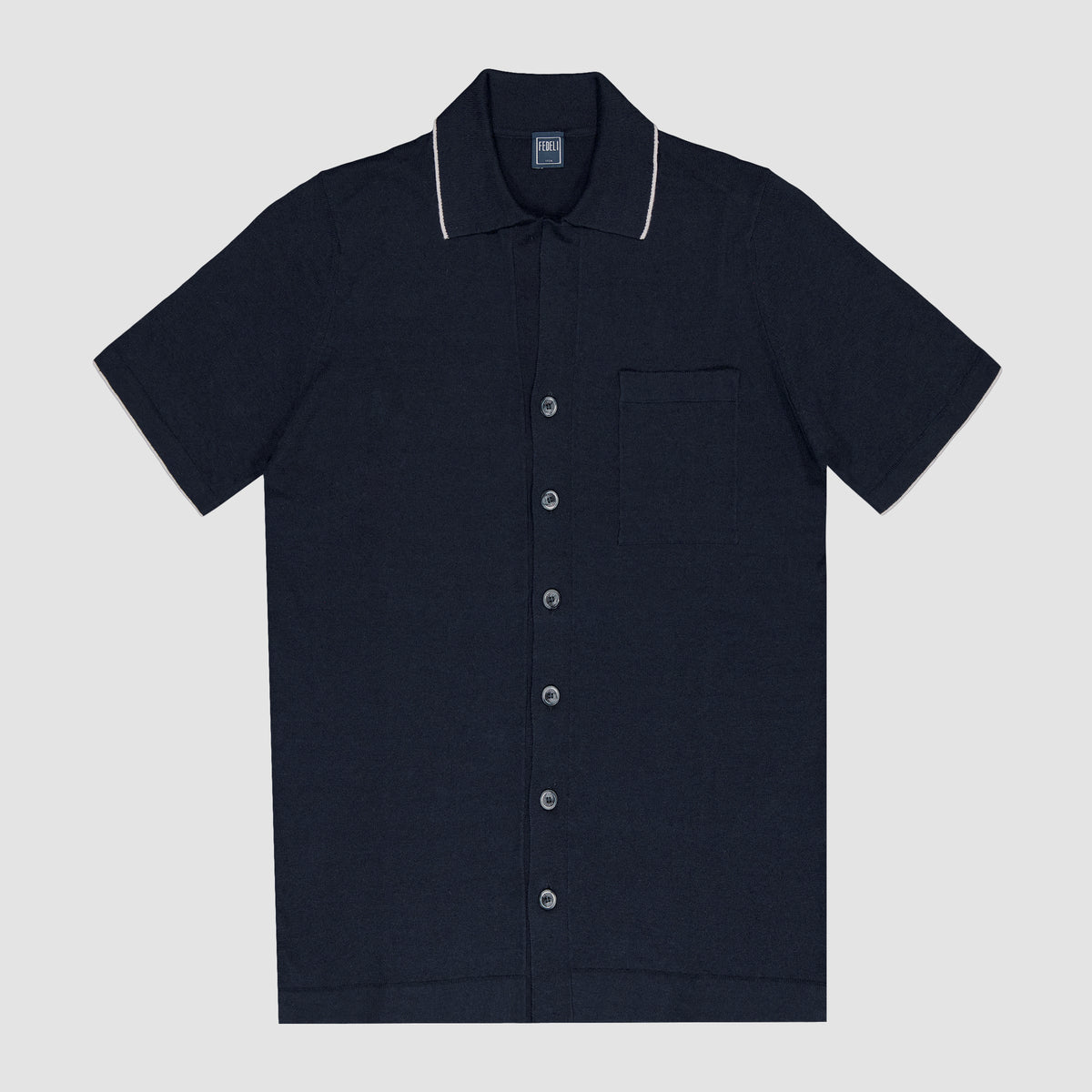 Linen Knit Polo Shirt