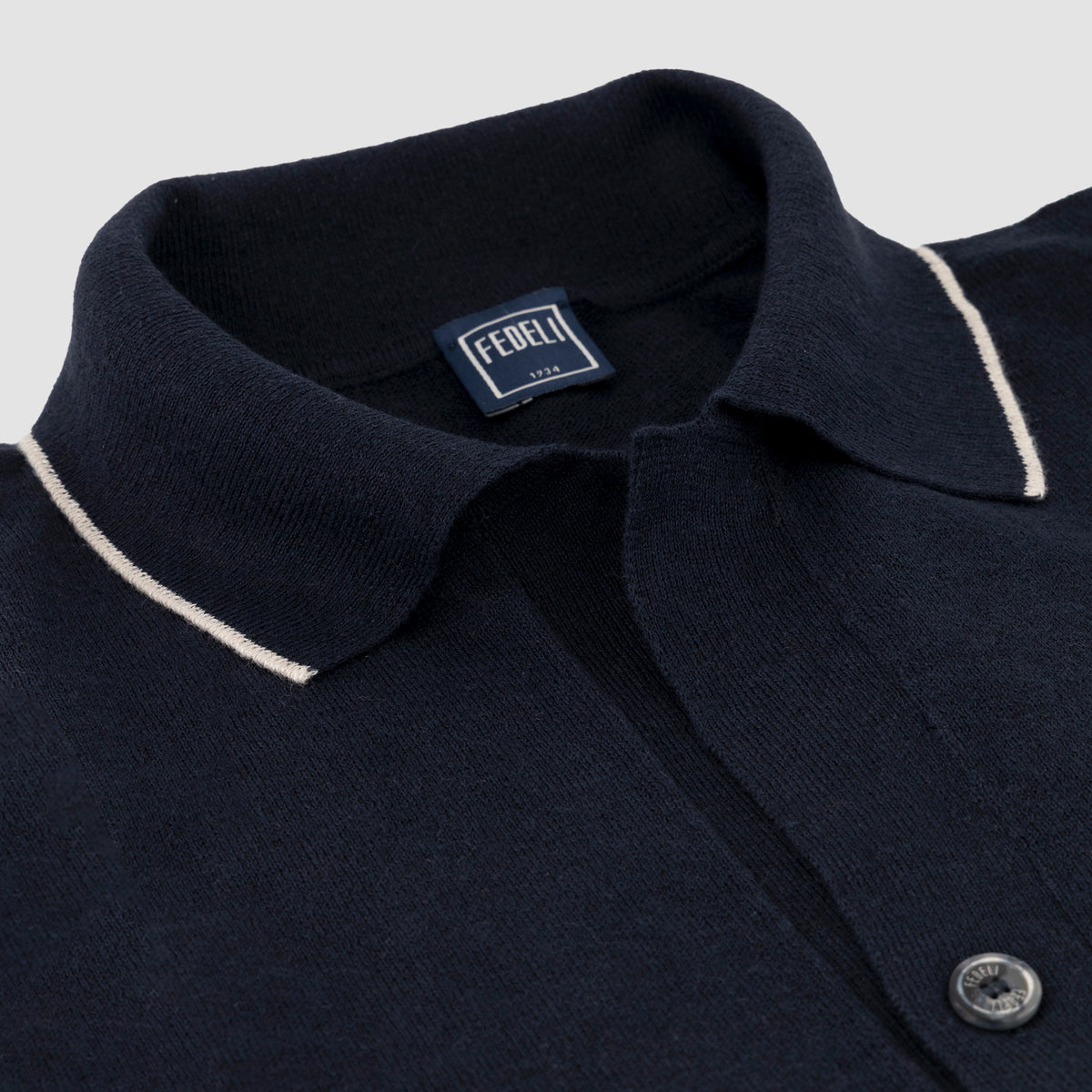 Linen Knit Polo Shirt