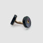 Gold leaf cufflinks Grey Mother of Pearl