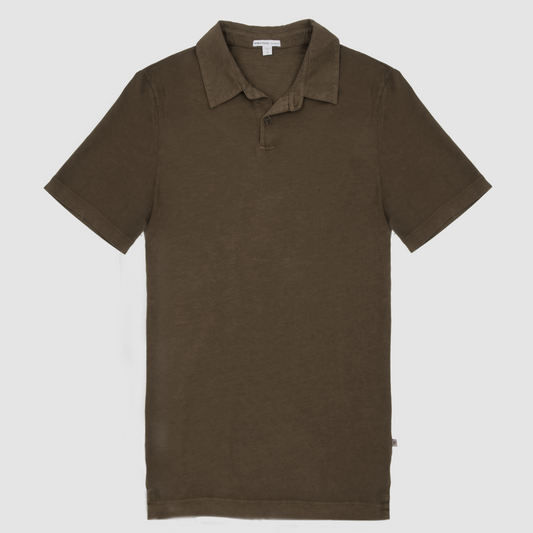 Sueded Jersey Polo - Ginger Bread