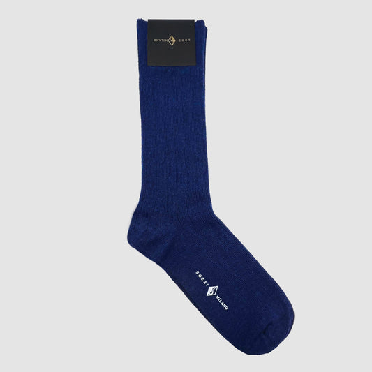 Ribbed SOCKS in cashmere and viscose - Navy