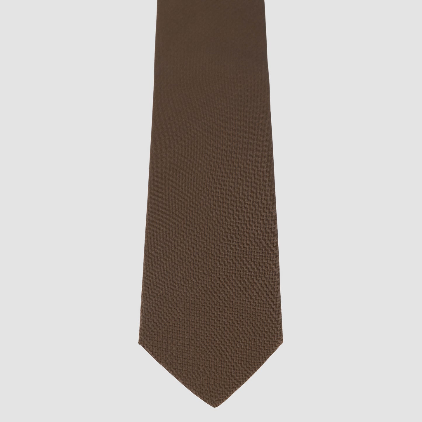 Solid Herringbone Silk Tie