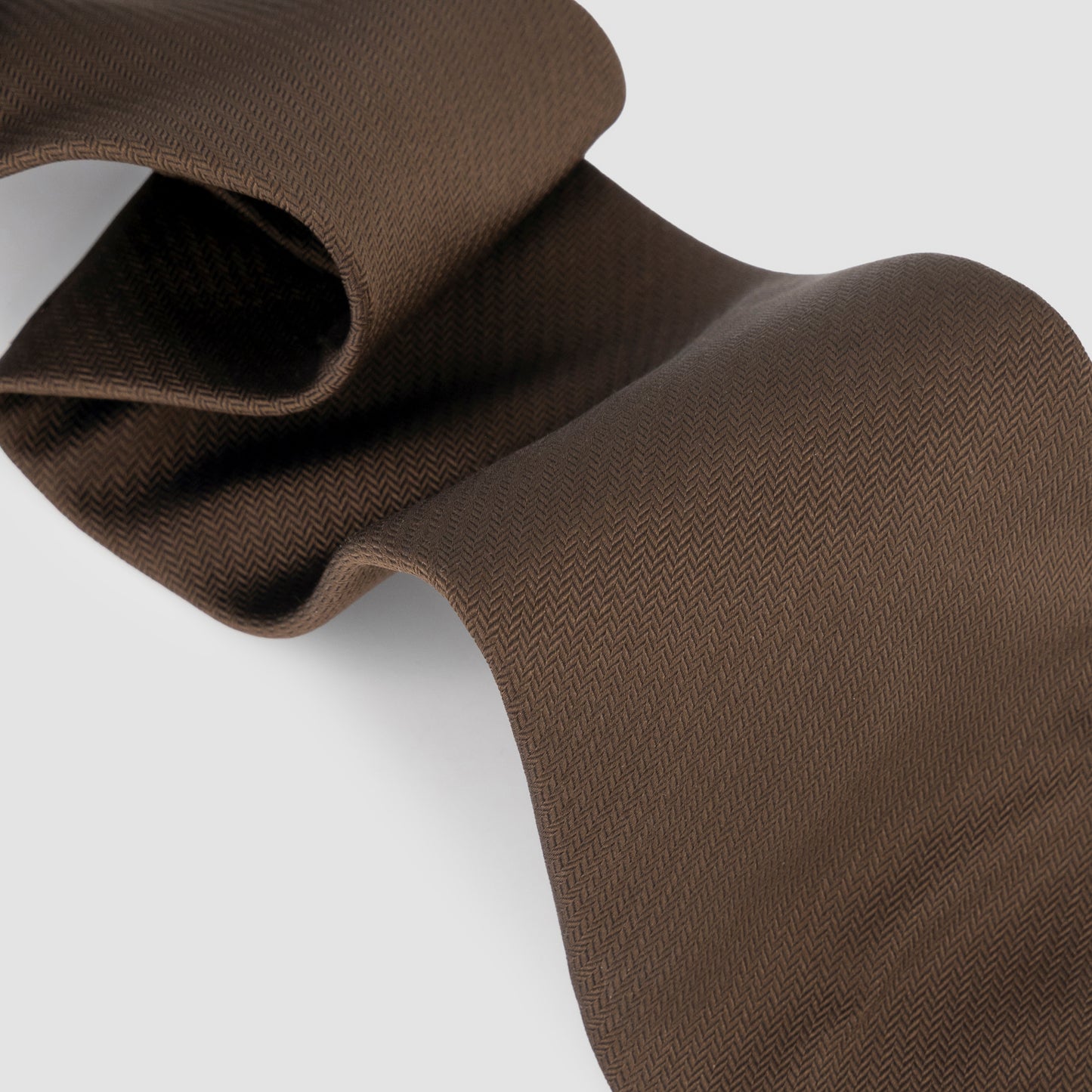 Solid Herringbone Silk Tie