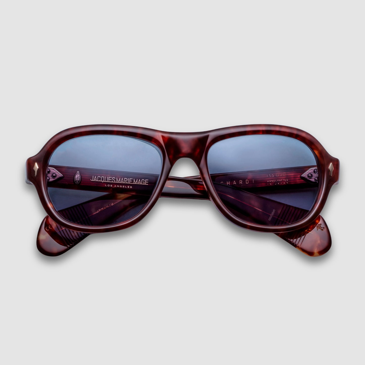 Richard, Breccia, Blue Lenses, Sterling Silver Hardwear