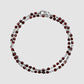 Percep Bracelet Two Wrap Garnet Sterling Silver