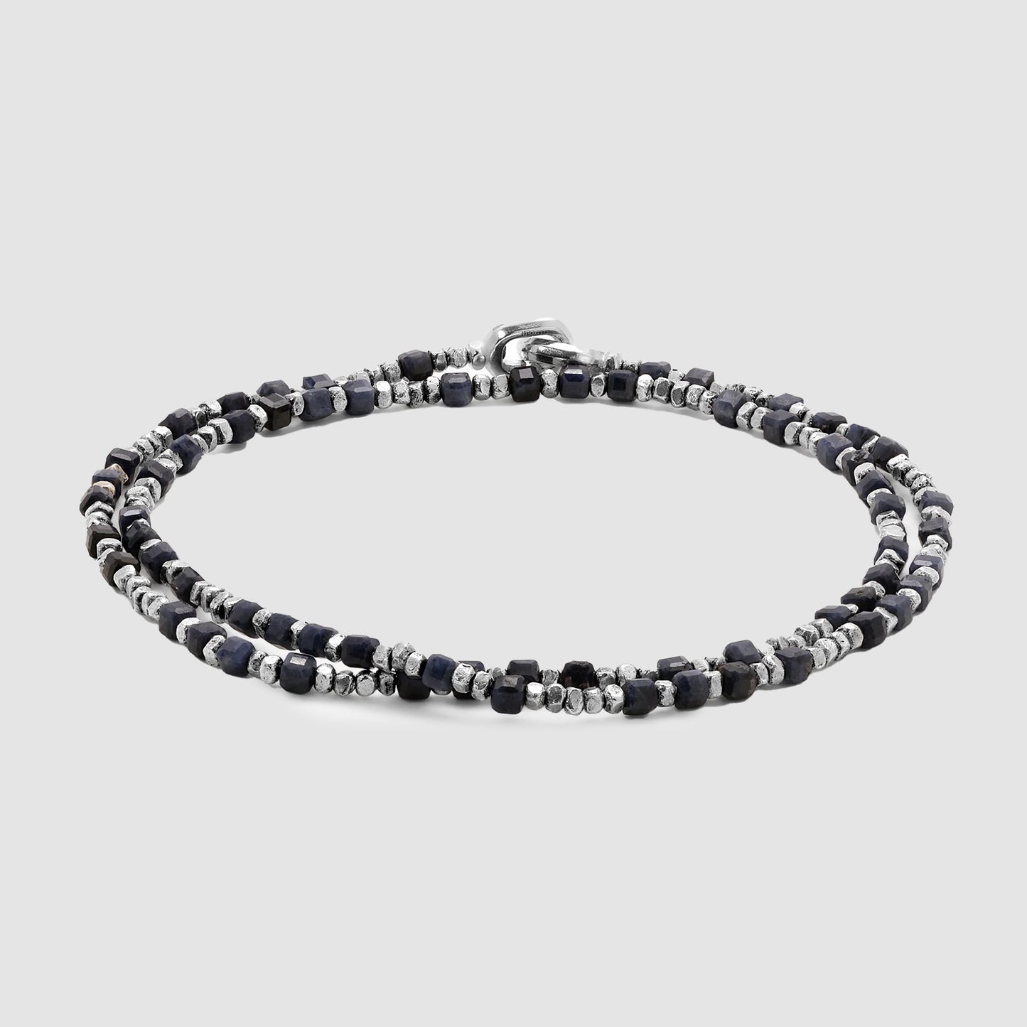 Percep Bracelet Two Wrap Saphire Sterling Silver