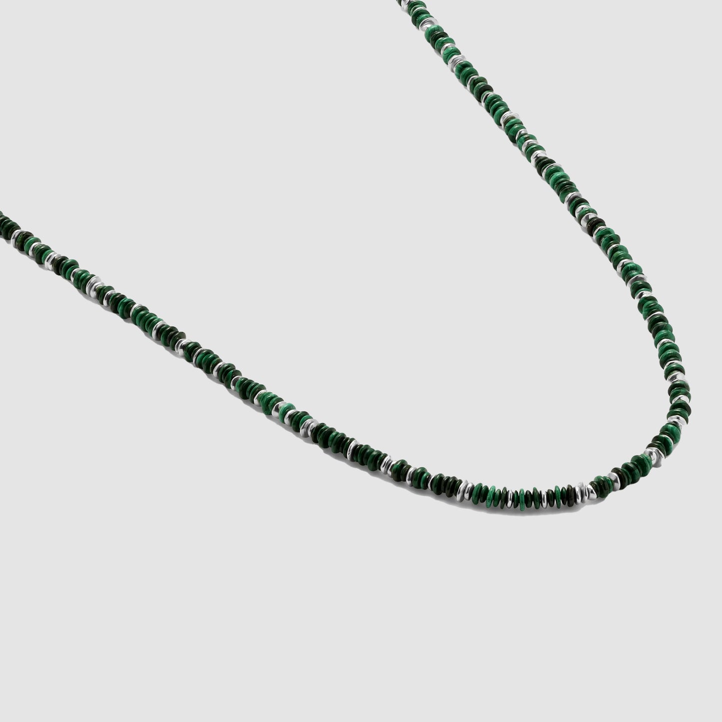 Pillon Necklace/Bracelet Three Wrap Malachite Sterling Silver