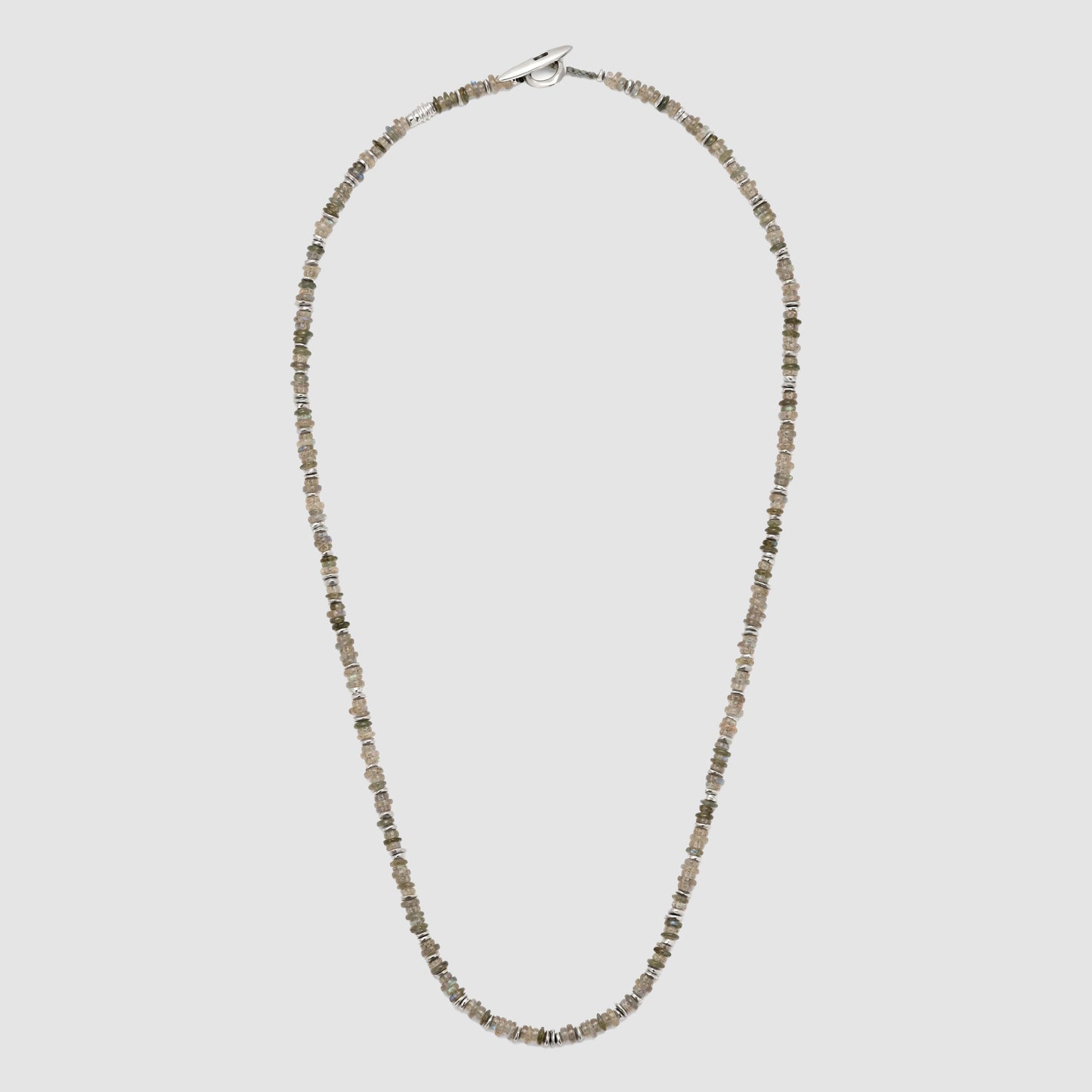 Pillon Necklace Bracelet Three Wrap Labradorite Sterling Silver