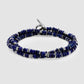 Pillon Necklace/Bracelet Three Wrap Lapis Sterling Silver