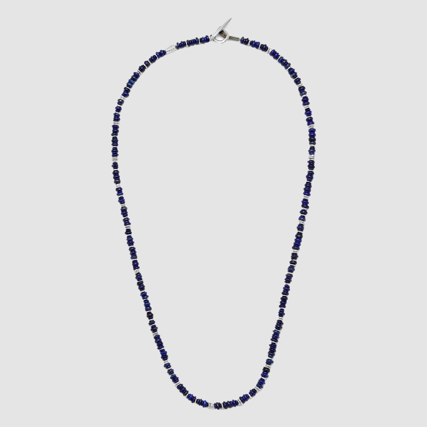 Pillon Necklace/Bracelet Three Wrap Lapis Sterling Silver