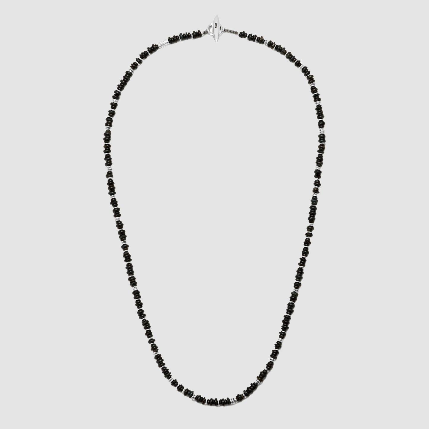 Pillon Necklace/Bracelet Three Wrap Blue Tiger Eye Sterling Silver