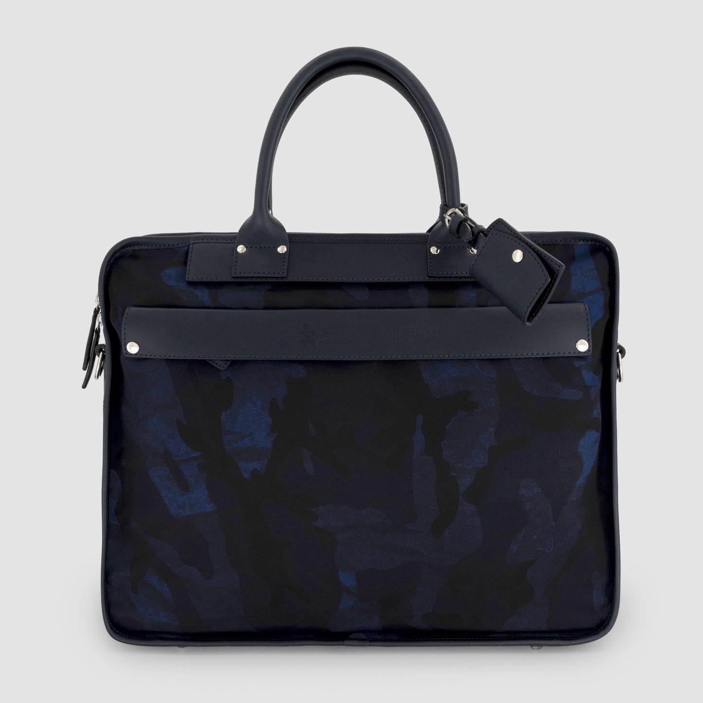 Camaoflauge Nylon Briefcase Leather Trim