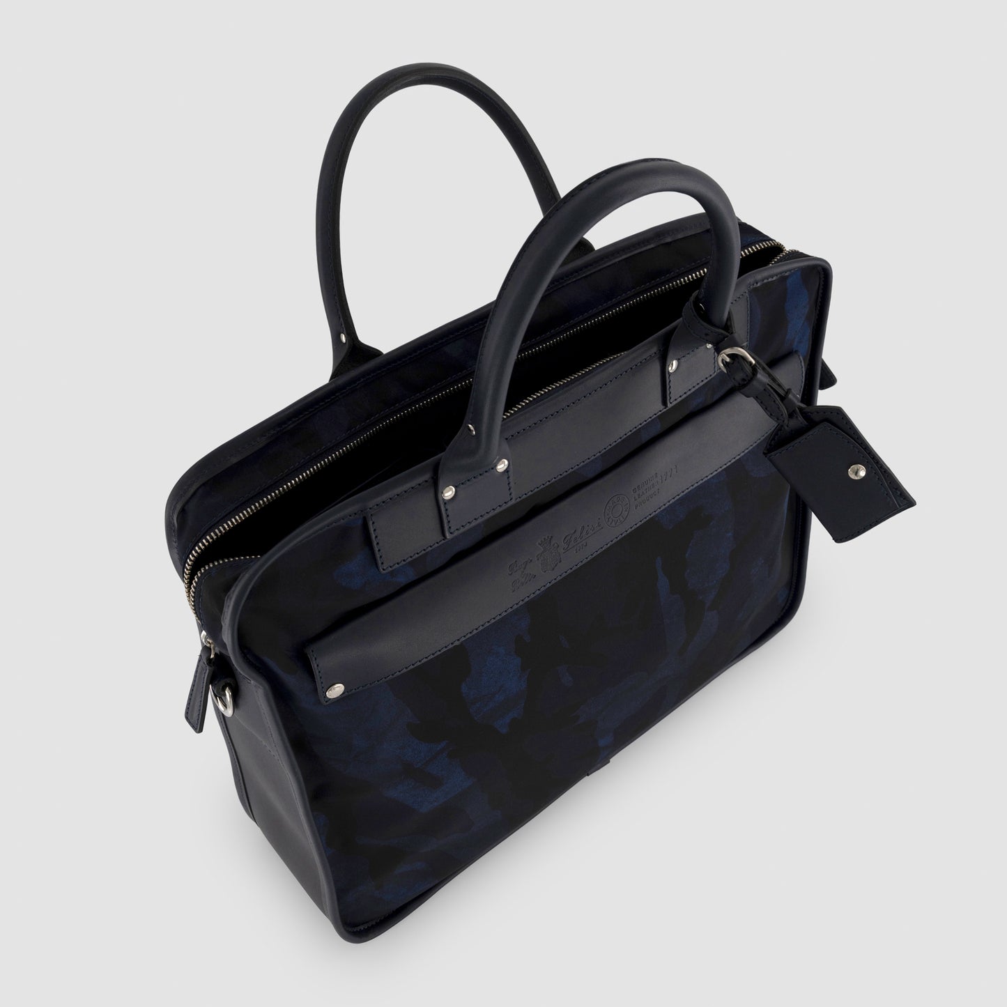 Camaoflauge Nylon Briefcase Leather Trim