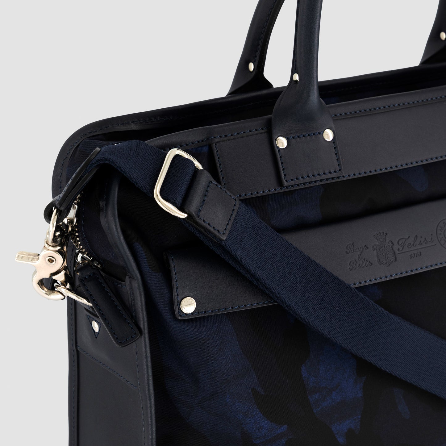 Camaoflauge Nylon Briefcase Leather Trim