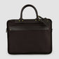 Waxed Canvas Briefcase Leather Trim