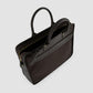 Waxed Canvas Briefcase Leather Trim