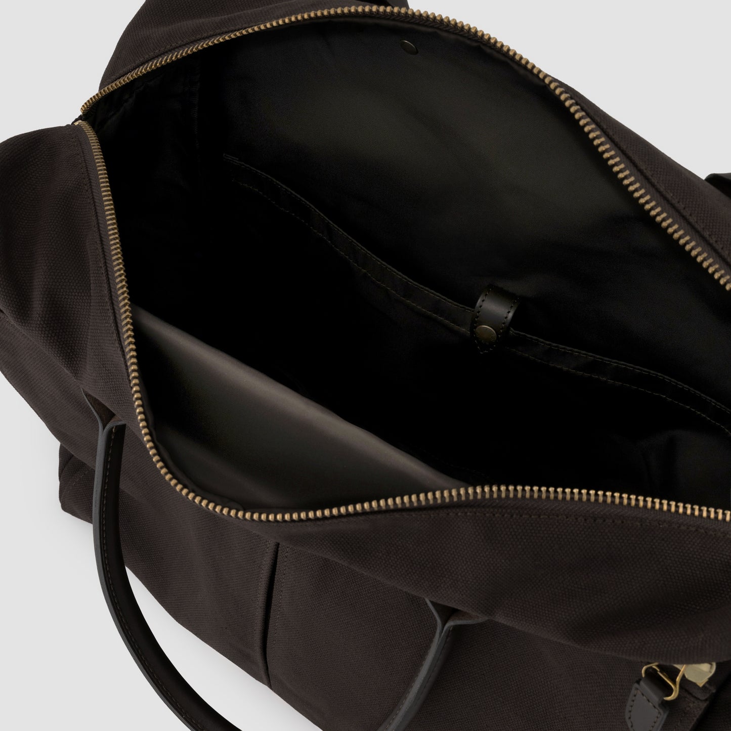 Waxed Canvas Messenger Bag Leather Trim