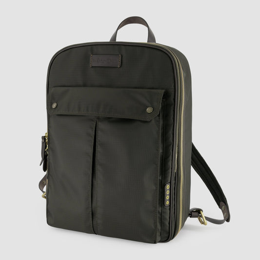 Ripstop Backpack Leather Trim