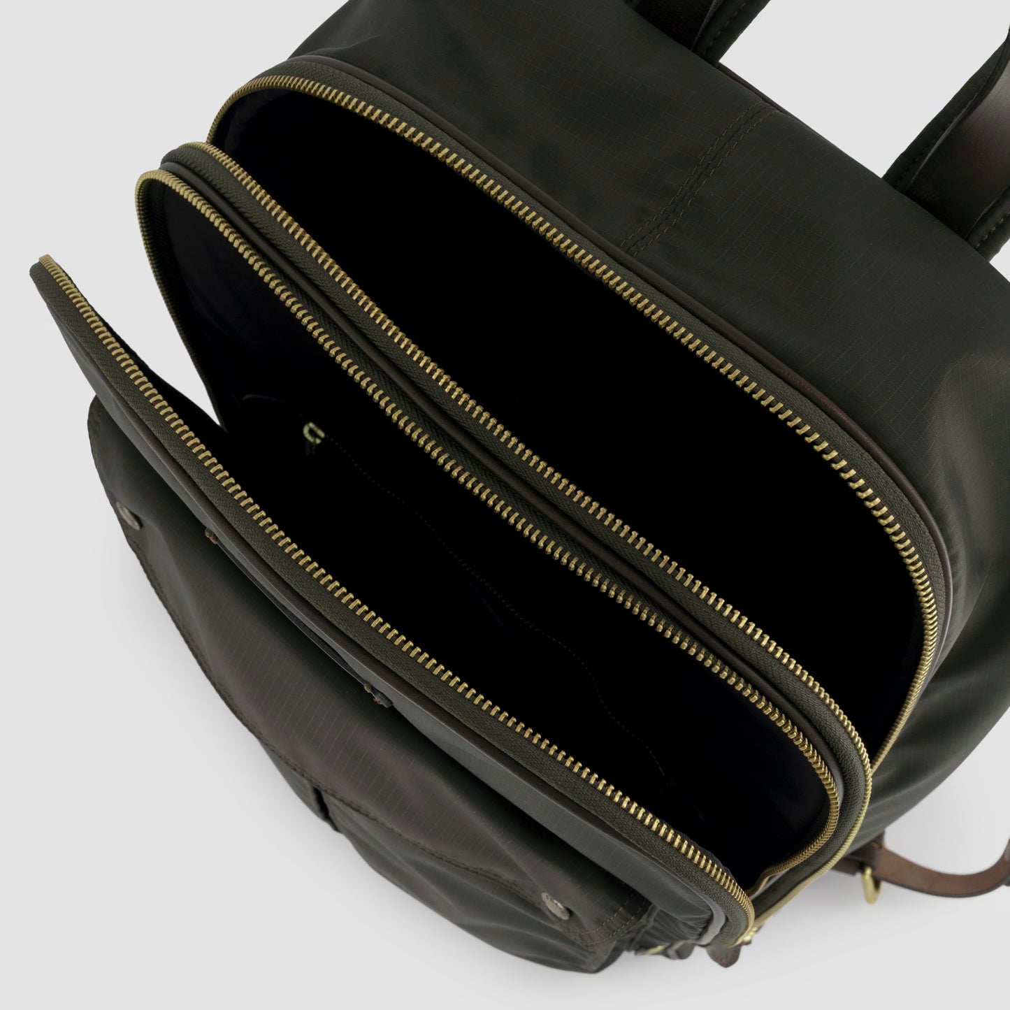 Ripstop Backpack Leather Trim