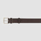 Bull Leather Belt Nickel Buckle