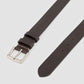 Bull Leather Belt Nickel Buckle