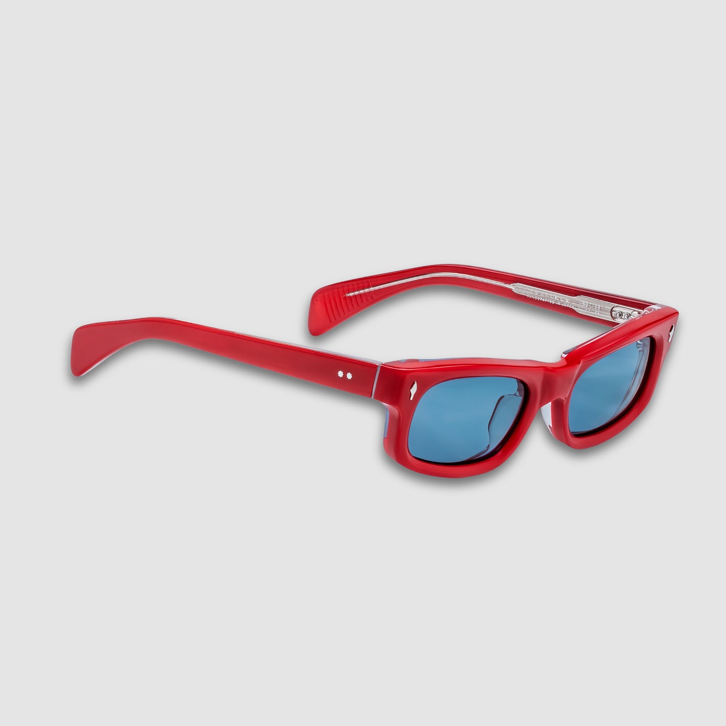 Initials, Pirate, Blue Lenses, Sterling Silver Hardwear