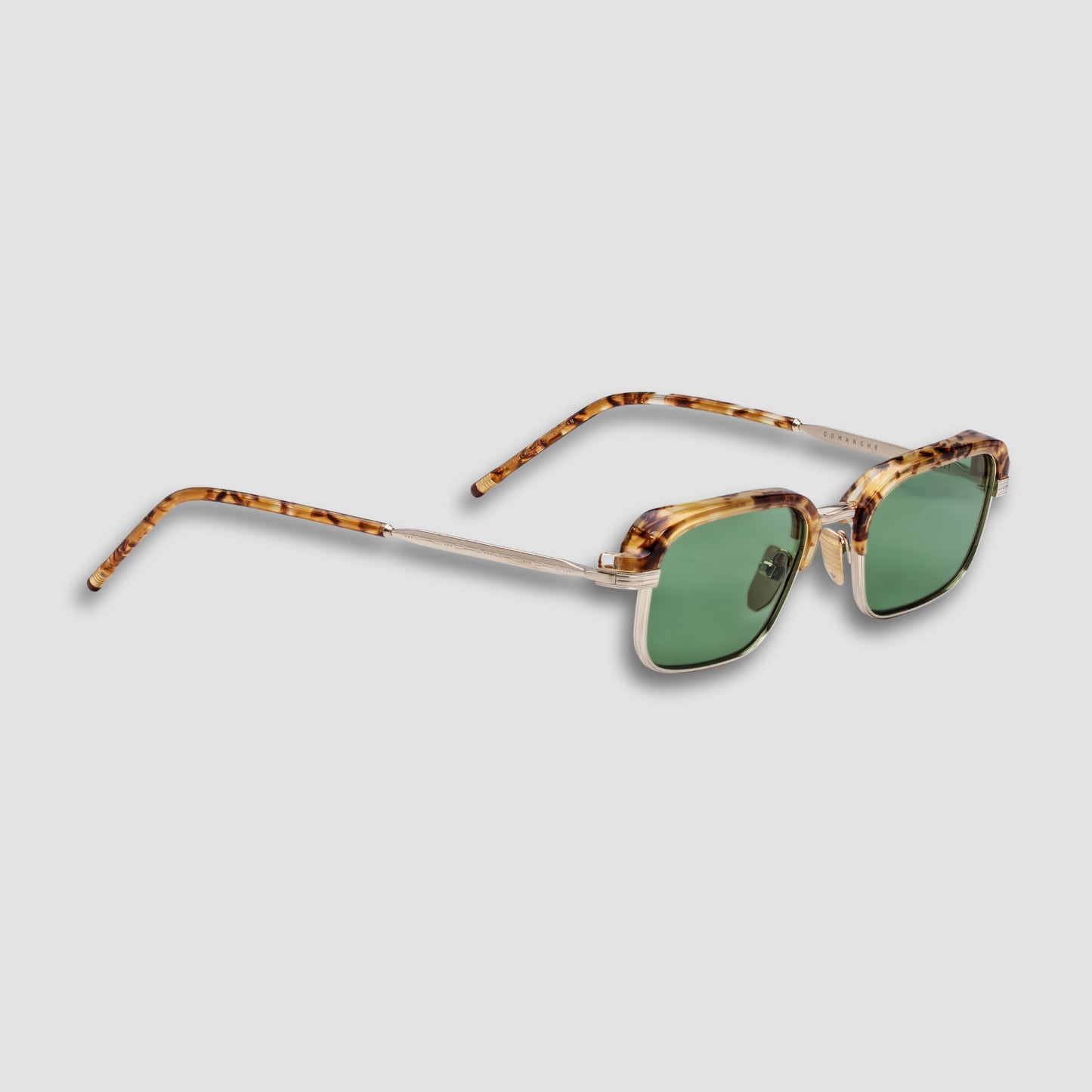 Comanche, Vintage Tort, Green Lenses, Light Gold Hardwear