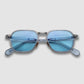 Beckett Antique Silver, Light Blue Lenses, Silver Hardwear