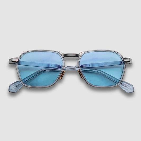 Beckett Antique Silver, Light Blue Lenses, Silver Hardwear