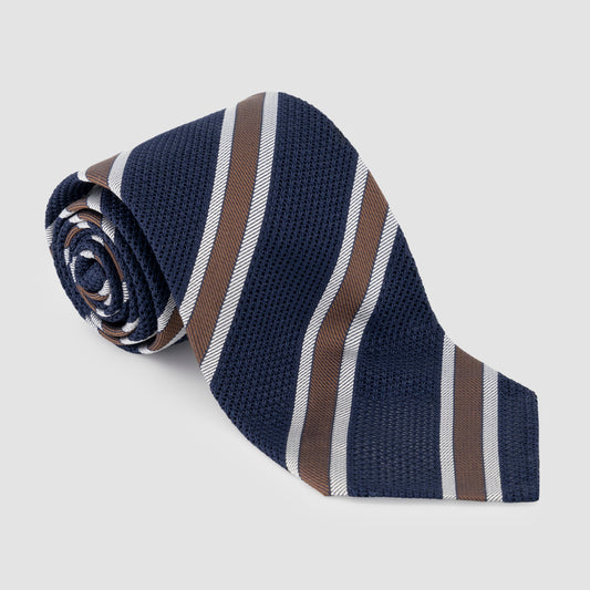 Striped Grenadine Silk Tie