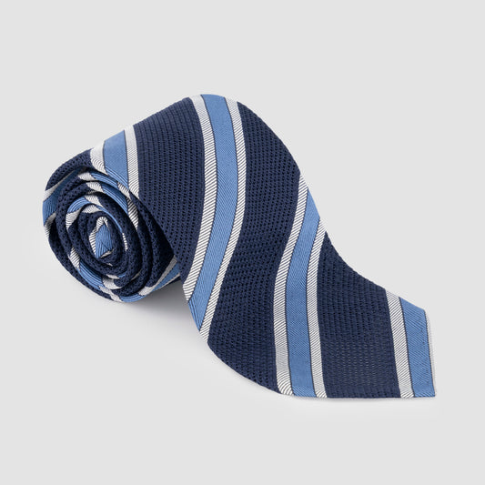 Striped Grenadine Silk Tie