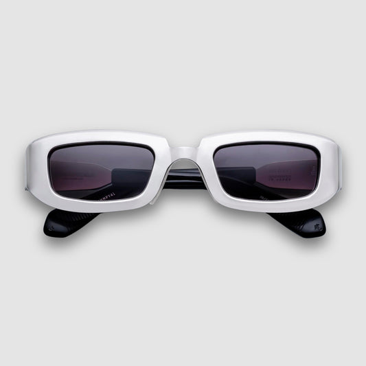 Ryder, Silver, Purple Lenses, Silver Hardwear