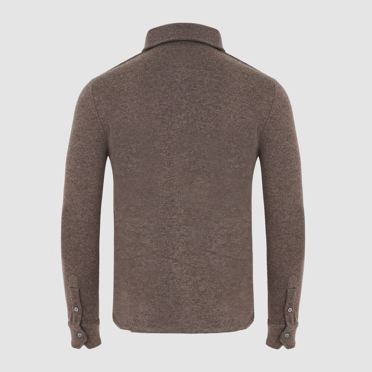 Sobrecamisa de cachemir marrón oscuro