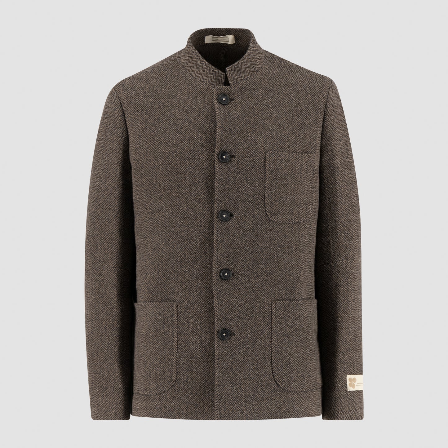 Wool Sport Jacket Mao Collar