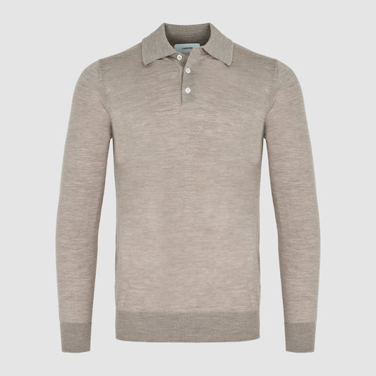 Wool Long Sleeve Polo