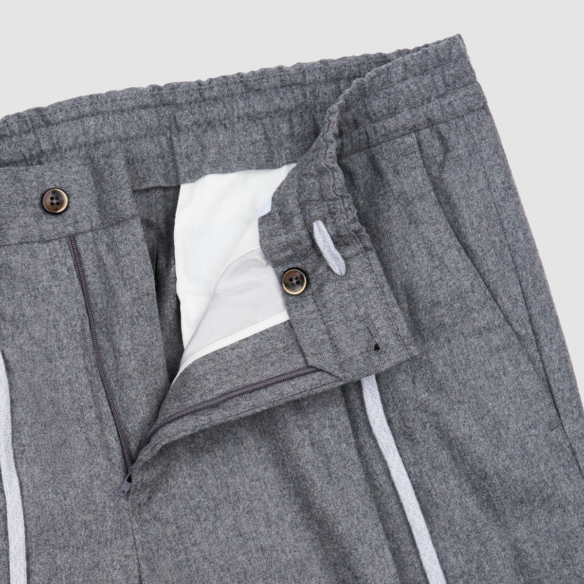 Pantalones de deporte jogger de lana y cachemir gris claro