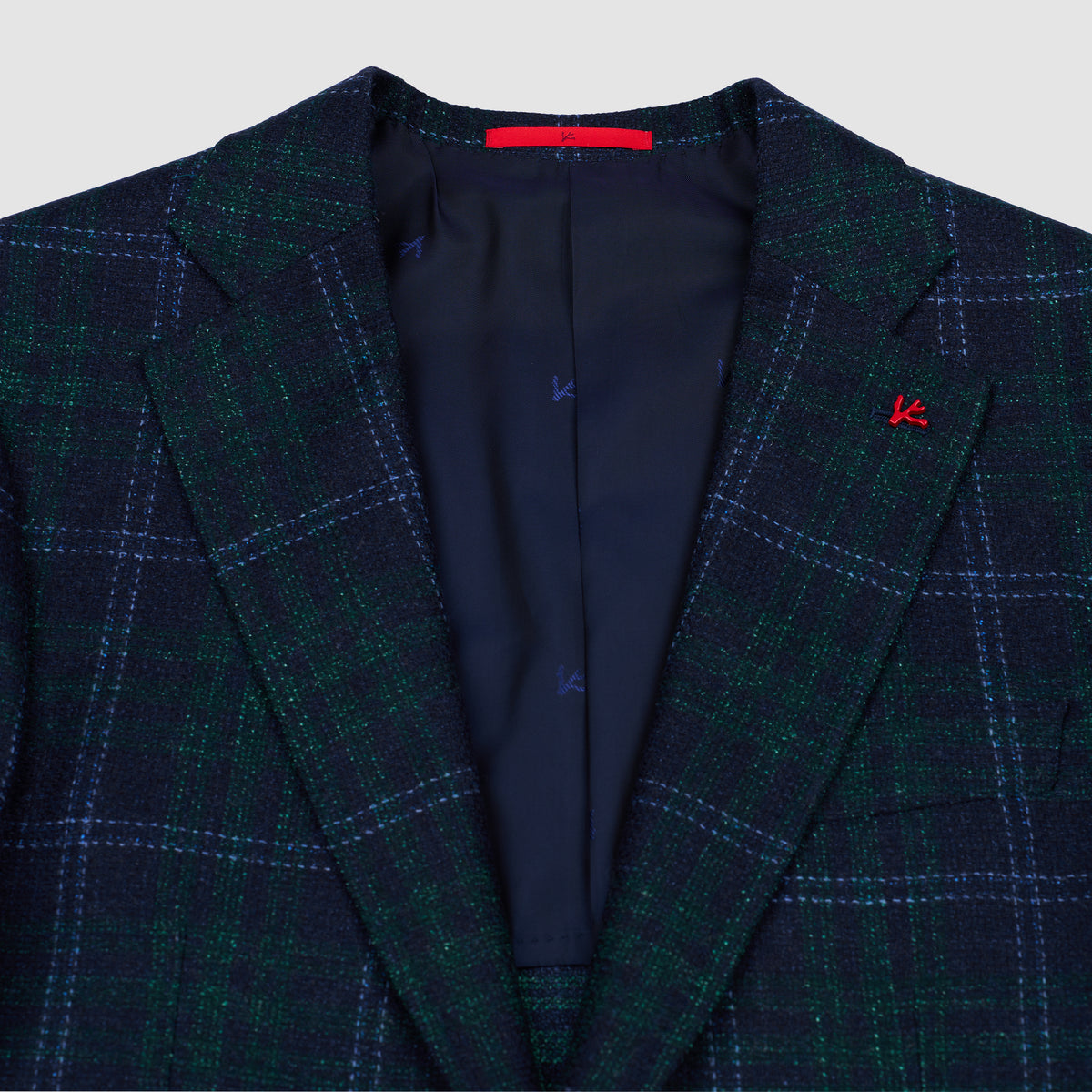 Wool Silk Cashmere Check Jacket