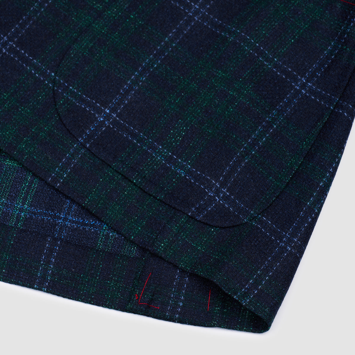 Wool Silk Cashmere Check Jacket