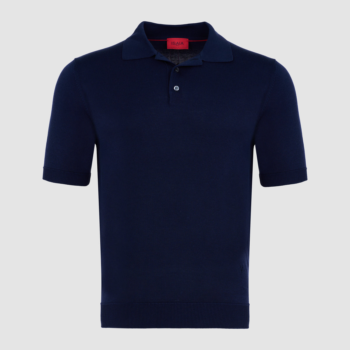 POLO SS DE SEDA Azul marino