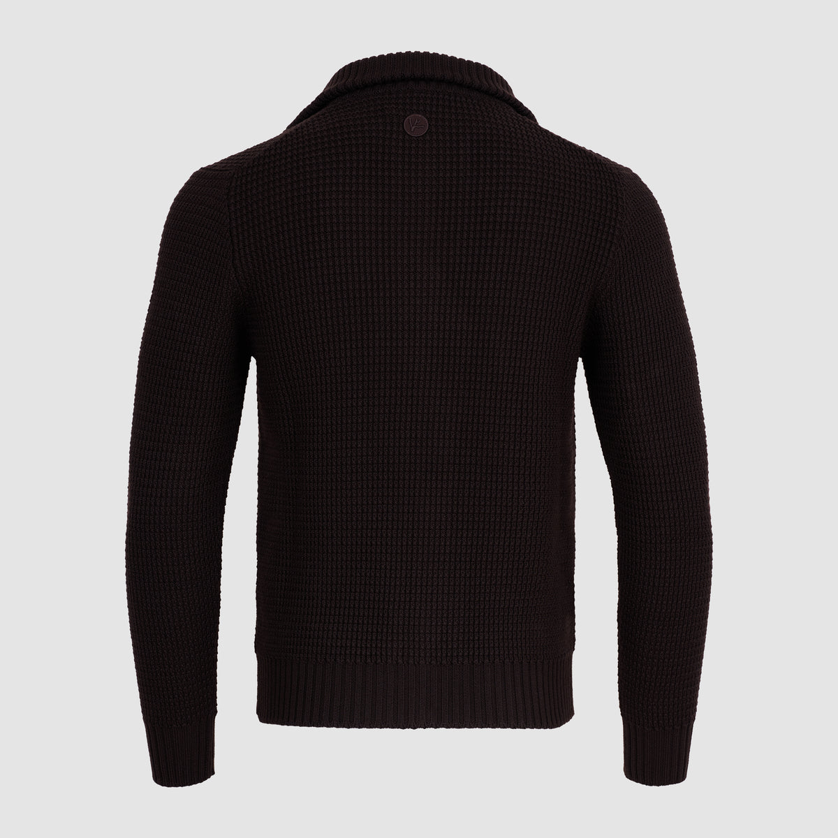 SUDADERA CON CREMALLERA COMPLETA Y PUNTO GOFRE Negra