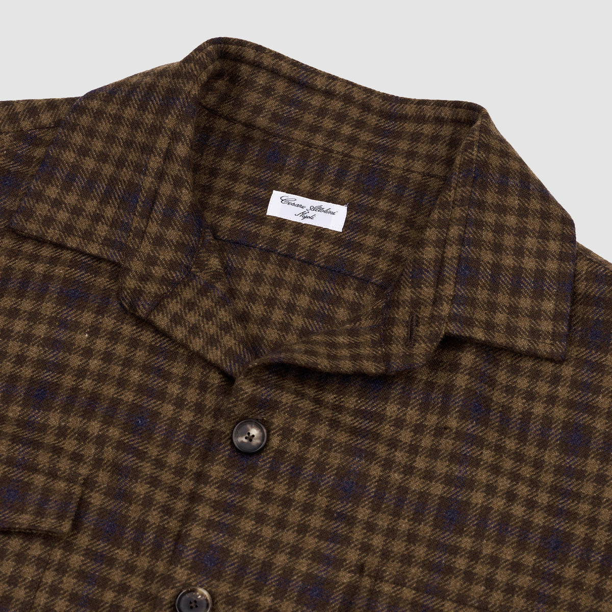 MEN'S WOVEN TAILOR-MADE OVERSHIRT  Brown Baige Blue