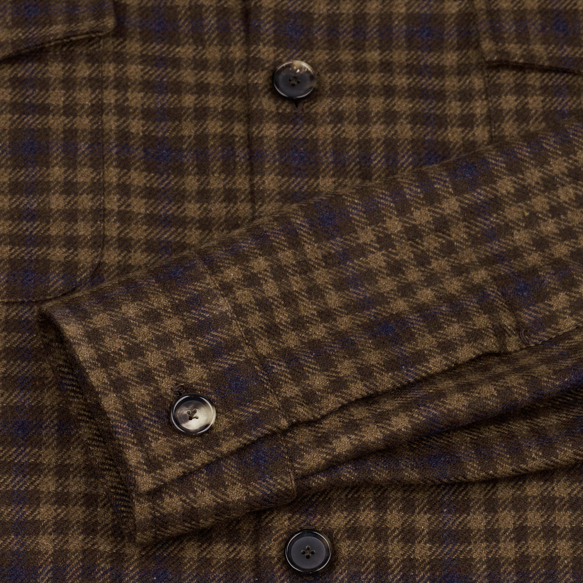 MEN'S WOVEN TAILOR-MADE OVERSHIRT  Brown Baige Blue