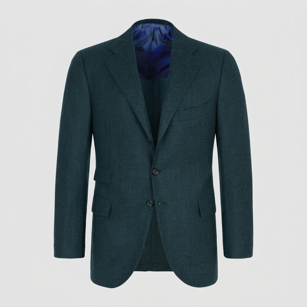 Wool Cashmere Overcheck Suit