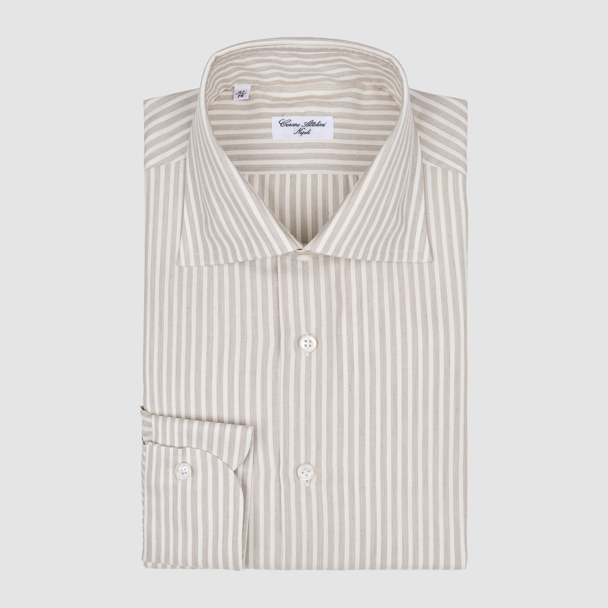 MEN'S WOVEN TAILOR-MADE SHIRT White Brown