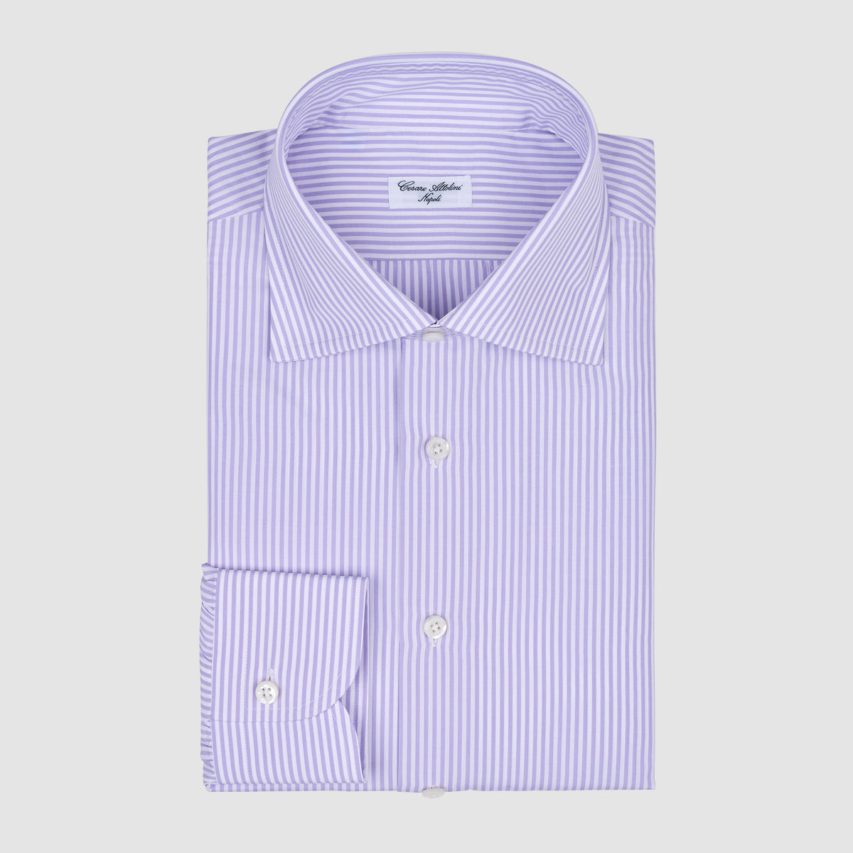 MEN'S SHIRT Lino collar White / Light Purple