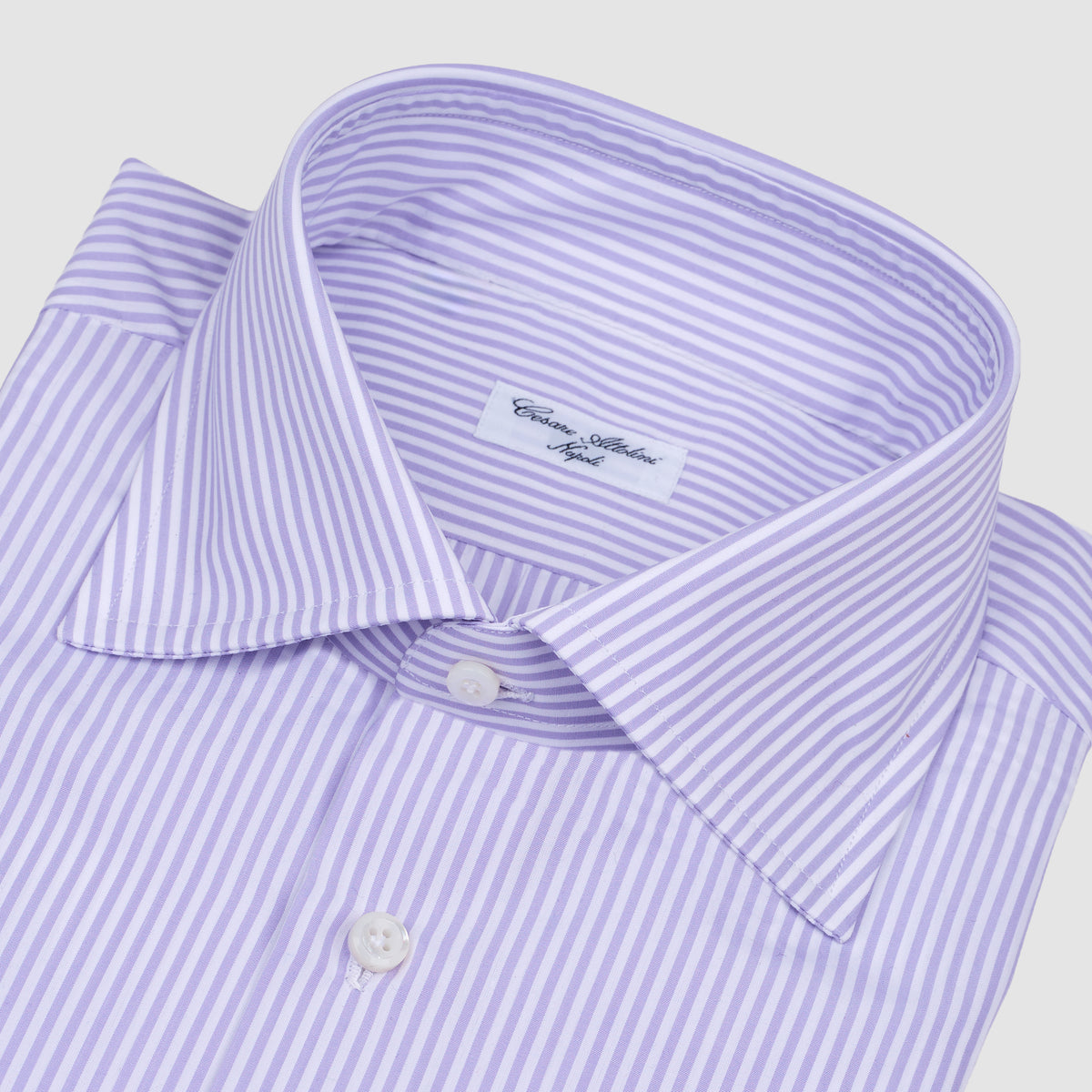 MEN'S SHIRT Lino collar White / Light Purple