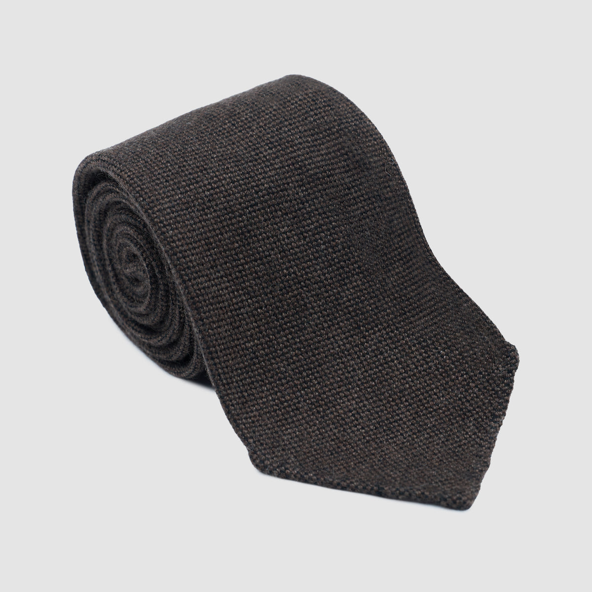 MENS TIE solid Dark Brown